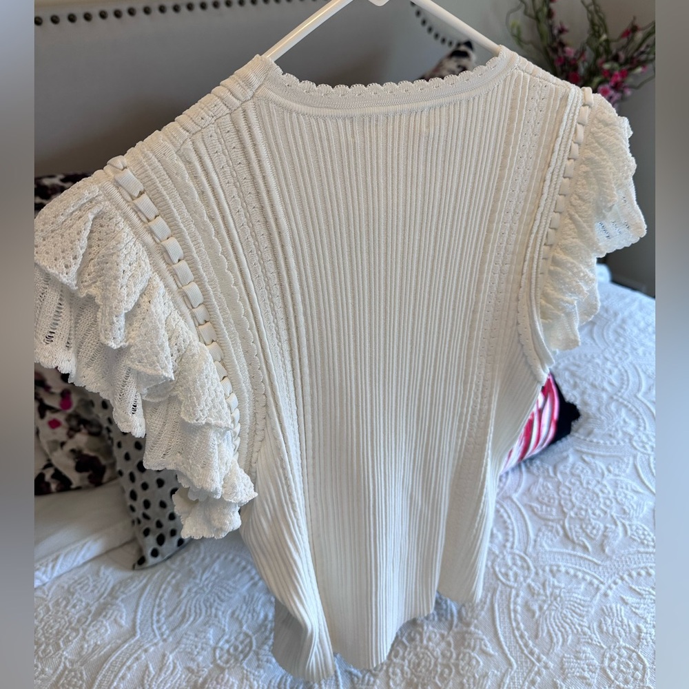 Ulla Johnson Giulia Ruffle Top Pristine Size Medium - Picture 6 of 10